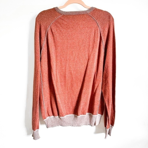 Calvin Klein Men’s Burnt Orange Cotton Crewneck Pullover Sweater sz XL - Picture 4 of 6